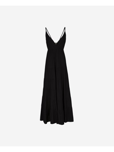 Vestito Lungo Da Spiaggia Basic - BLACK