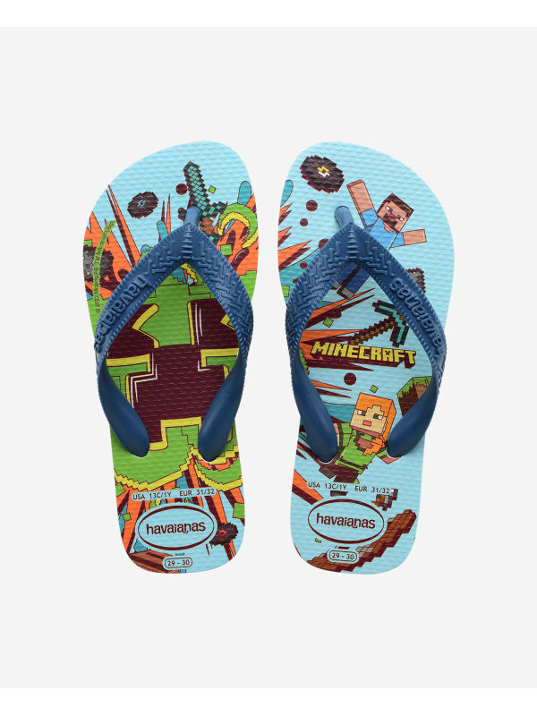 Havaianas Kids Minecraft - WHITE/BLUE COMFY