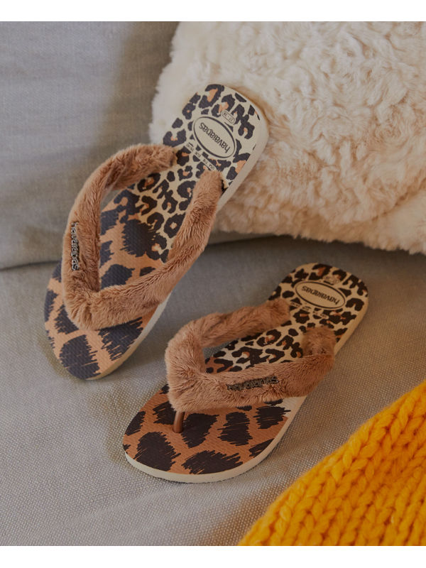 Havaianas Top Home Fluffy - BEIGE/ROSE GOLD/DARK BROWN