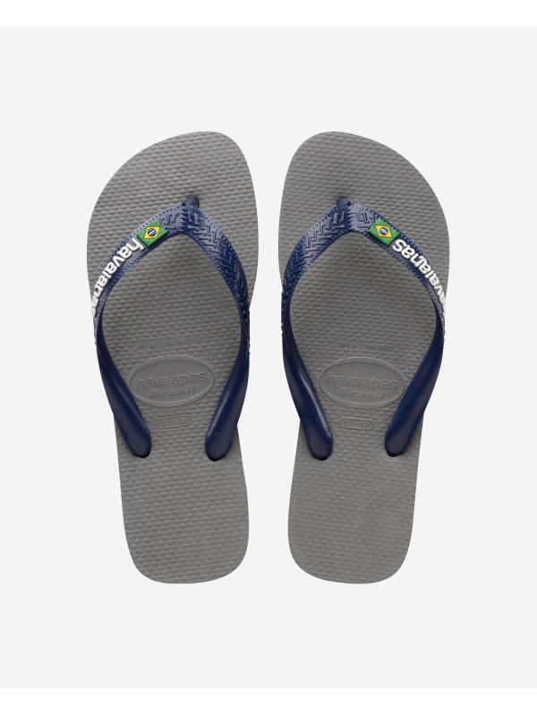 Havaianas Brasil Logo - STEEL GREY/NAVY BLUE