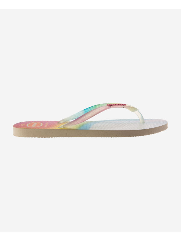 Havaianas Slim Metallic Rainbow - BEIGE
