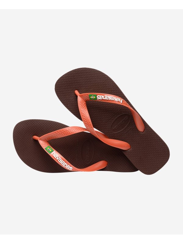Havaianas Brasil Logo - DARK BROWN/CERAMIC