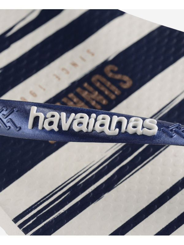 Havaianas Slim Nautical - WHITE/NAVY/WHITE