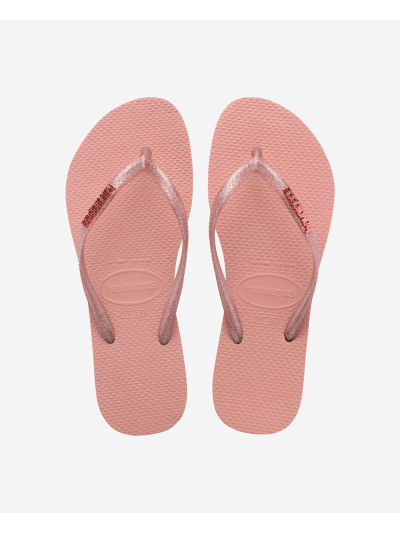 Havaianas Slim Logo - CROCUS ROSE/APRICOT RED
