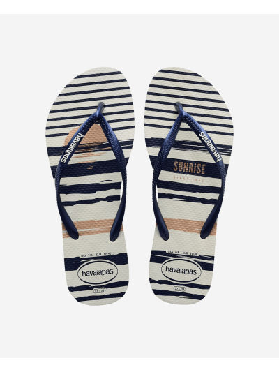 Havaianas Slim Nautical - WHITE/NAVY/WHITE
