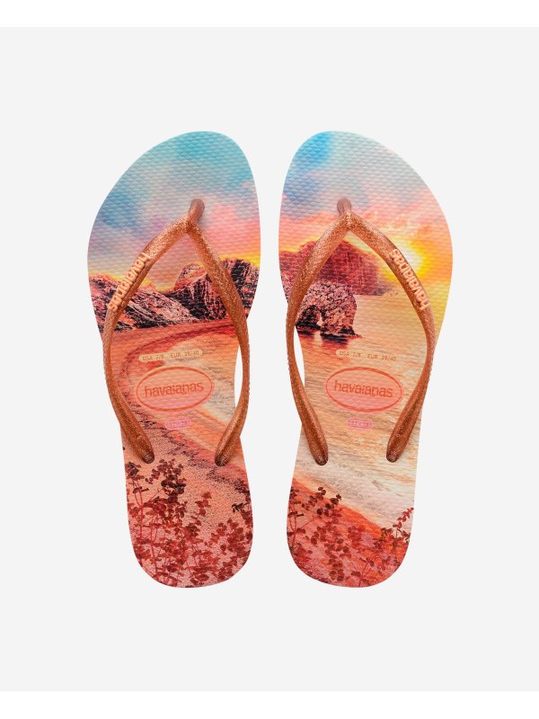 Havaianas Slim Paisage - BEIGE/ORANGE