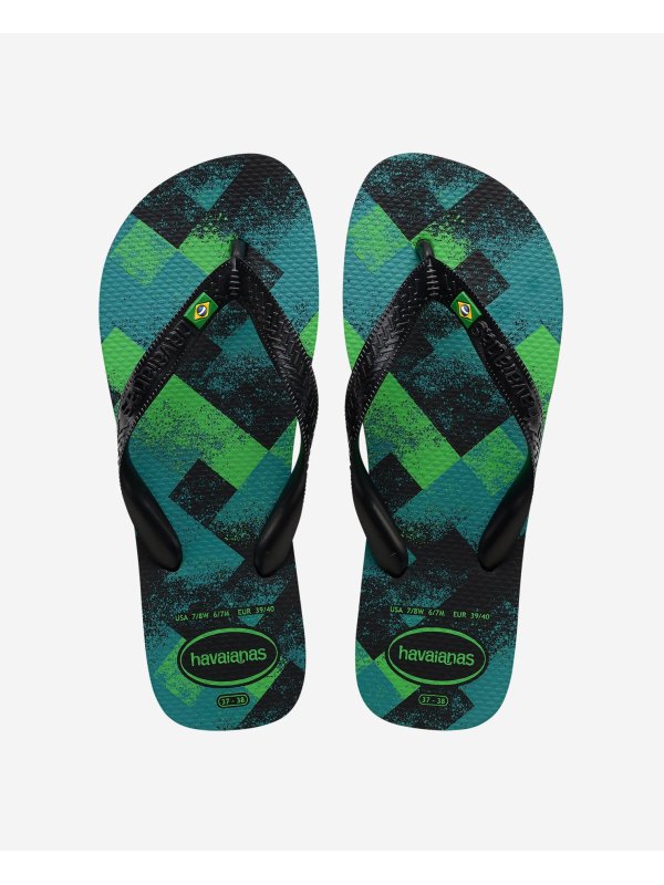 Havaianas Brasil Fresh - BLACK/BLACK/LEAF GREEN