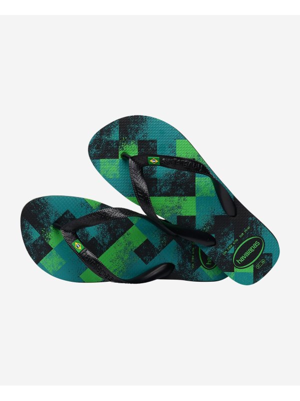 Havaianas Brasil Fresh - BLACK/BLACK/LEAF GREEN