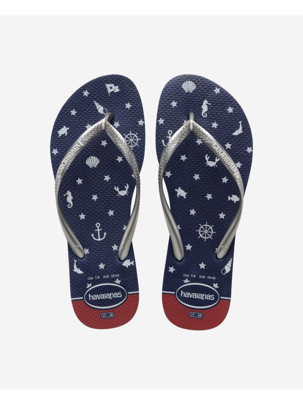 Havaianas Slim Nautical - NAVY/SILVER