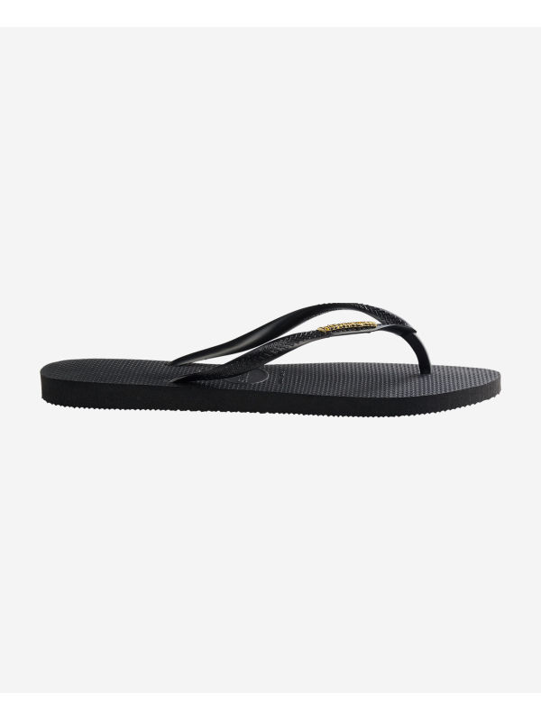 Havaianas Slim Logo Metallic - BLACK/GOLD