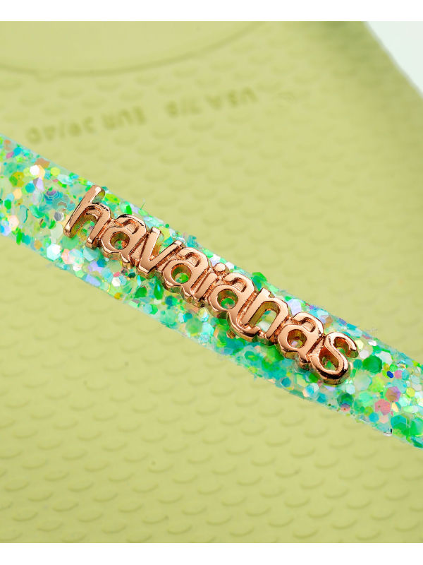 Havaianas Slim Glitter Flourish - GREEN GARDEN
