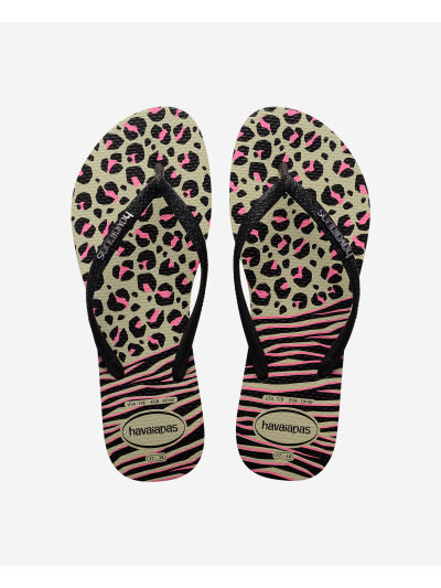 Havaianas Slim Animals Mix - BLACK/GREY
