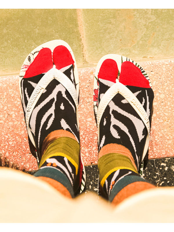 Havaianas Calzini con stampa - BLACK/RED