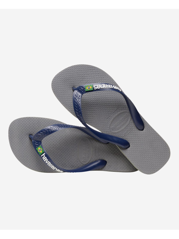 Havaianas Brasil Logo - STEEL GREY/NAVY BLUE