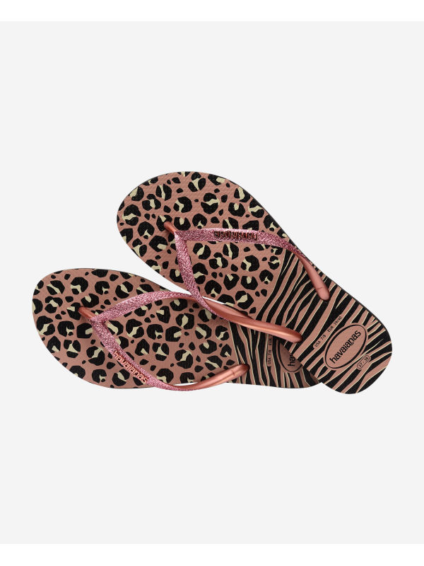 Havaianas Slim Animals Mix - BLACK/GOLD