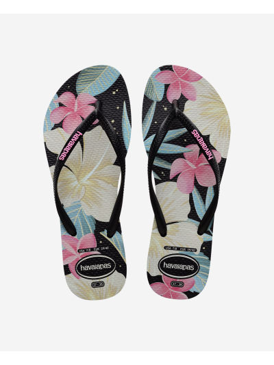 Havaianas Slim Floral - BLACK/PINK