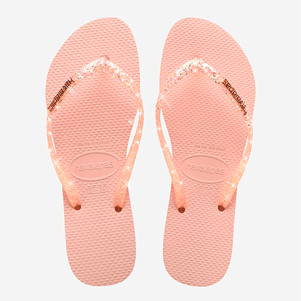 Havaianas Slim Glitter Flourish - MACARON PINK