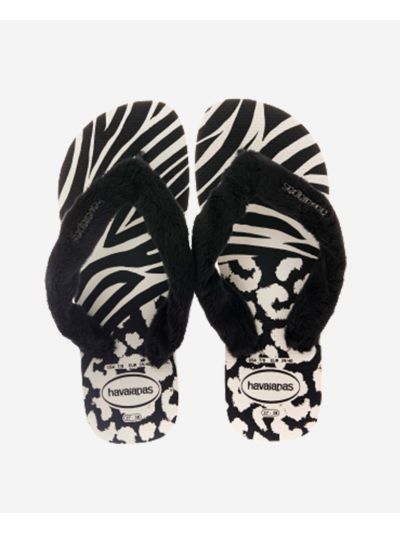 Havaianas Top Home Fluffy - WHITE/BLACK