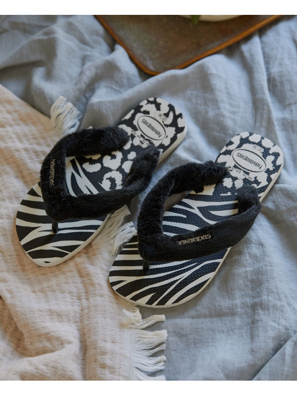 Havaianas Top Home Fluffy - WHITE/BLACK