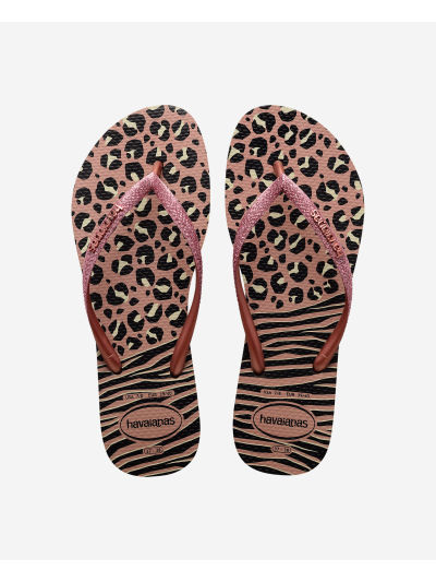 Havaianas Slim Animals Mix - BLACK/GOLD