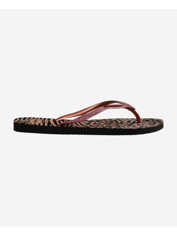 Havaianas Slim Animals Mix - BLACK/GOLD