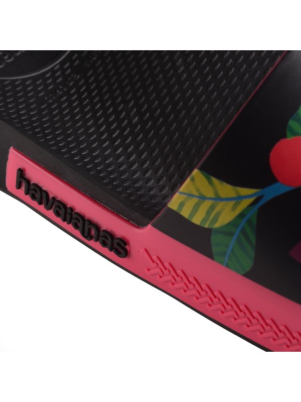 Havaianas Slide Print - BLACK/PINK PARADISE