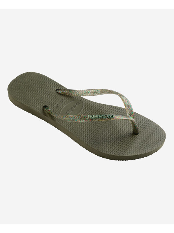 Havaianas Slim Logo Metallic - GREEN