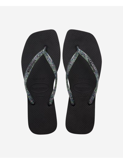 Havaianas Square Logo Metallic - BLACK