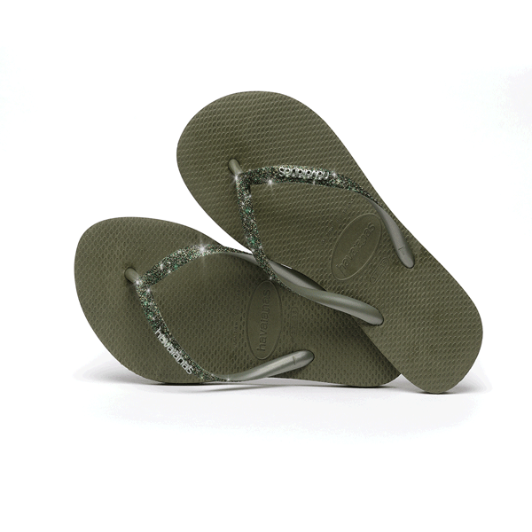 Havaianas Slim Glitter II - GREEN OLIVE