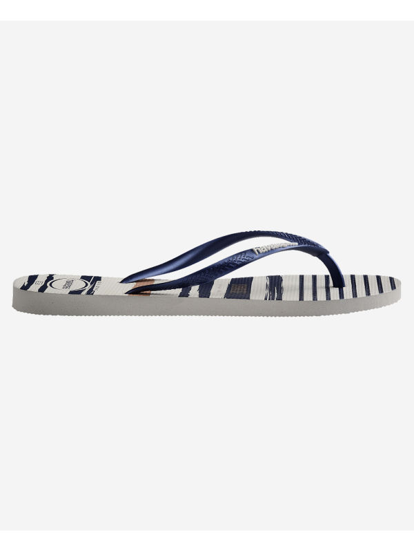 Havaianas Slim Nautical - WHITE/NAVY/WHITE