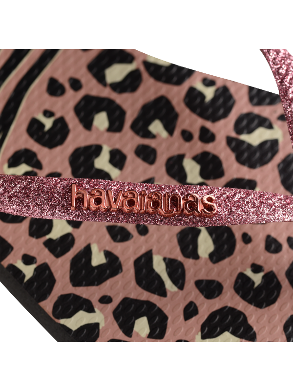 Havaianas Slim Animals Mix - BLACK/GOLD