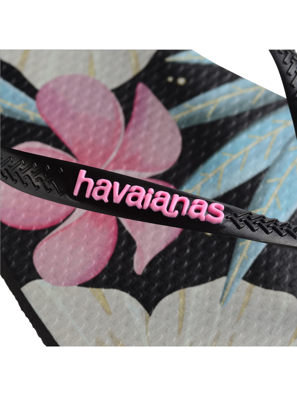 Havaianas Slim Floral - BLACK/PINK