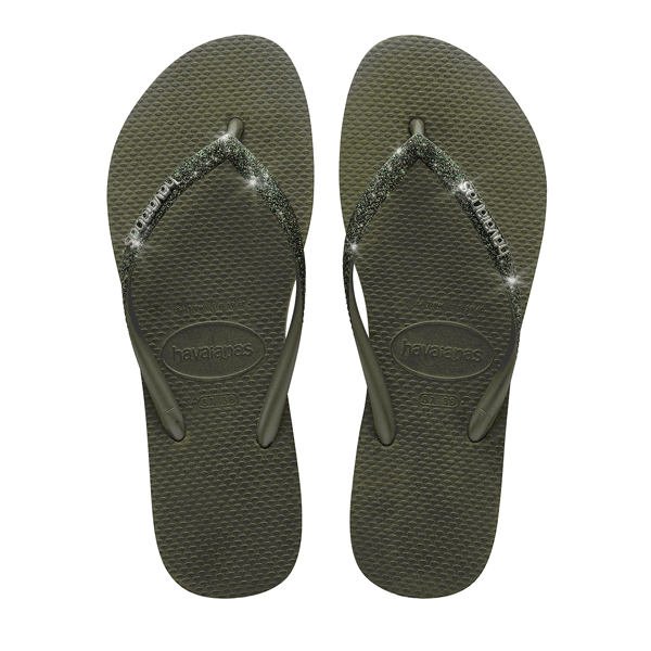 Havaianas Slim Glitter II - GREEN OLIVE