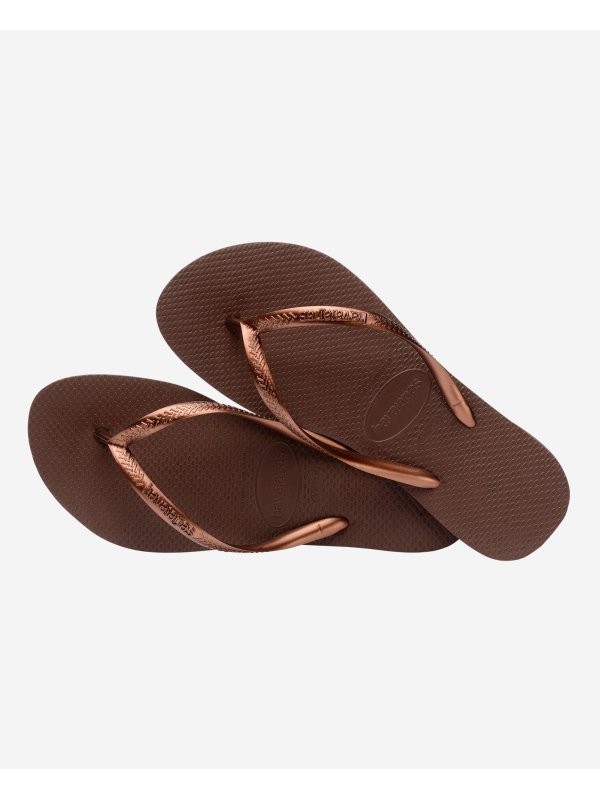Havaianas Slim - DARK BROWN/METAL ACOUSED