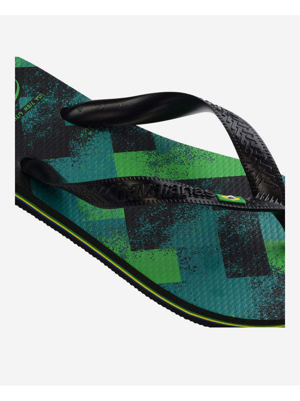 Havaianas Brasil Fresh - BLACK/BLACK/LEAF GREEN