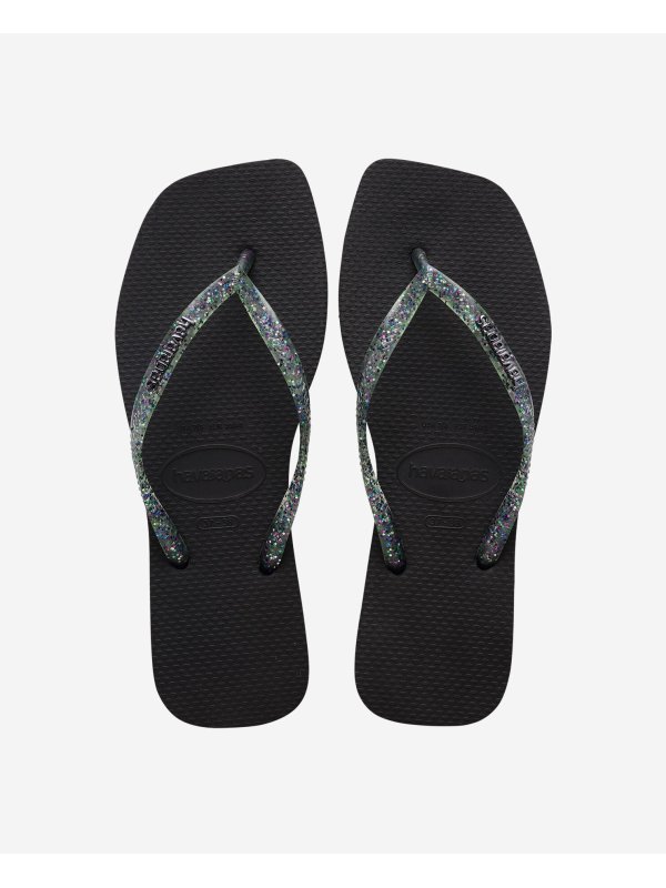 Havaianas Square Logo Metallic - BLACK