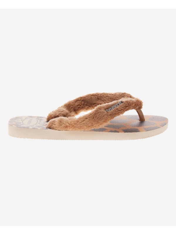 Havaianas Top Home Fluffy - BEIGE/ROSE GOLD/DARK BROWN