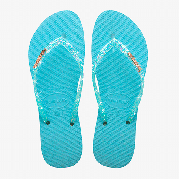 Havaianas Slim Glitter Flourish - NAUTICAL BLUE