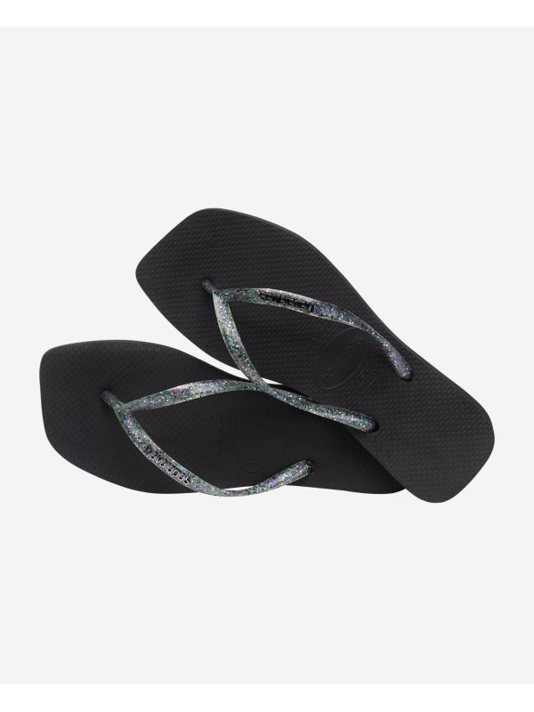Havaianas Square Logo Metallic - BLACK