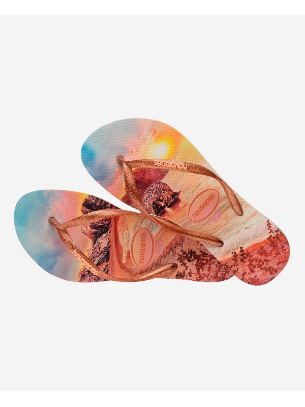 Havaianas Slim Paisage - BEIGE/ORANGE
