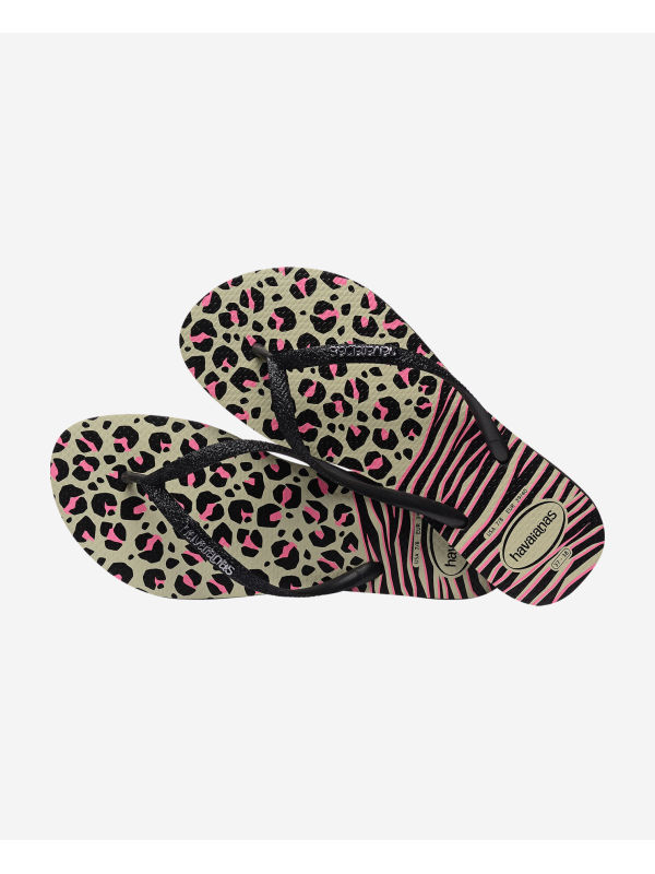 Havaianas Slim Animals Mix - BLACK/GREY