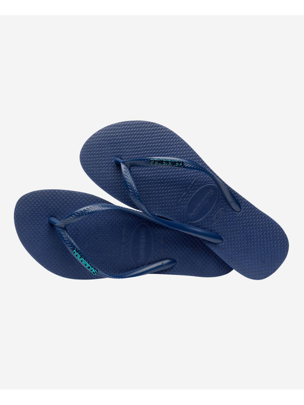 Havaianas Slim Logo - NAVY BLUE/NAVY BLUE