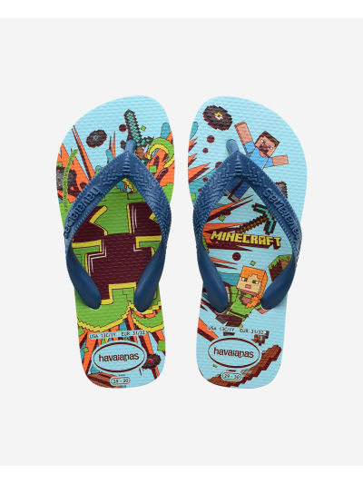 Havaianas Kids Minecraft - WHITE/BLUE COMFY