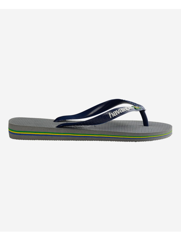 Havaianas Brasil Logo - STEEL GREY/NAVY BLUE