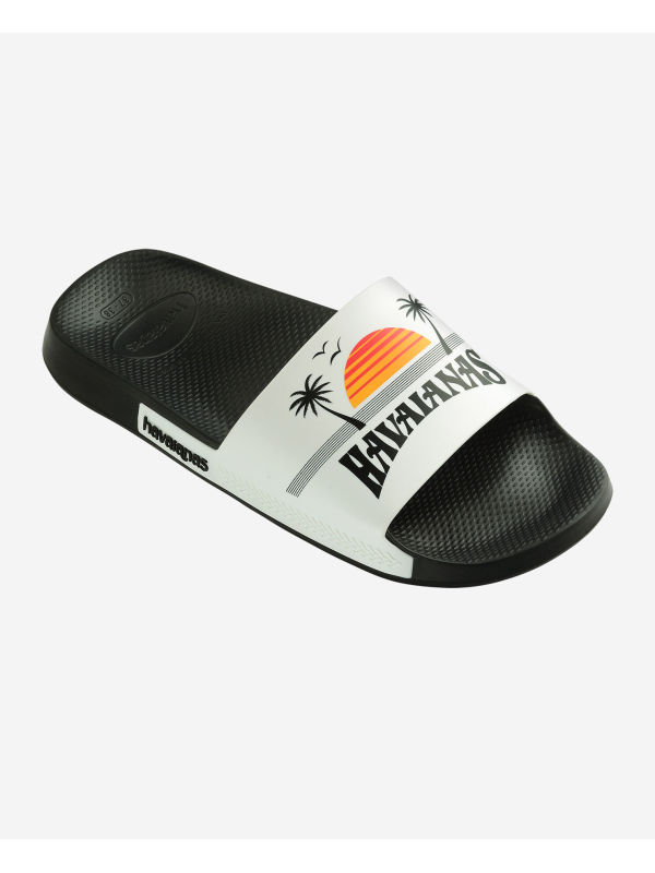 Havaianas Slide Print - BLACK/WHITE
