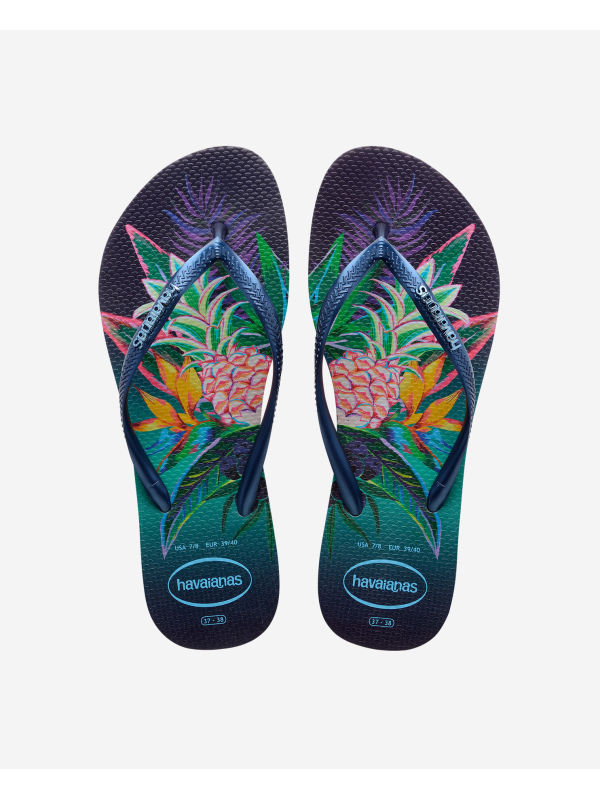 Havaianas Slim Tropical - NAVY BLUE