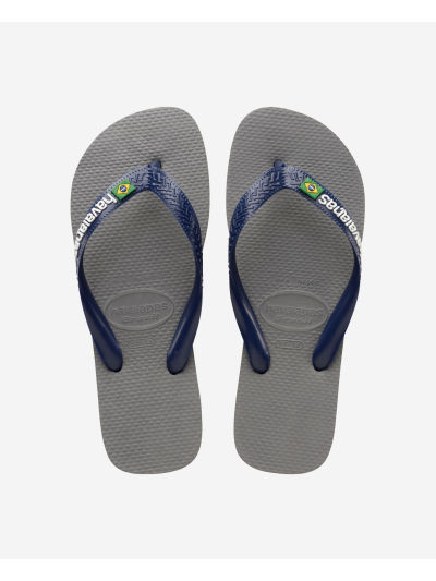 Havaianas Brasil Logo - STEEL GREY/NAVY BLUE