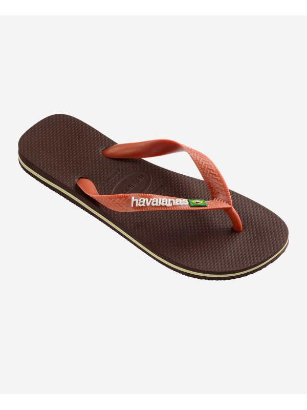 Havaianas Brasil Logo - DARK BROWN/CERAMIC
