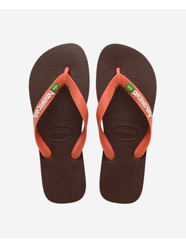 Havaianas Brasil Logo - DARK BROWN/CERAMIC