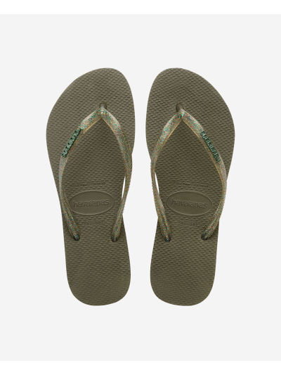Havaianas Slim Logo Metallic - GREEN